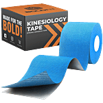 Boldfit Kinesiology Adhesive Tape - Blue, 5 m x 5 cm 1 pc