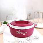 Cello Sapphire Insulated Inner Steel Casserole - Pink 1.25 L