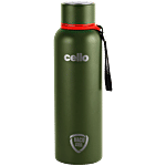 Cello Duro Kent Thermosteel Water Bottle - Military Green 900 ml
