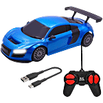 Wembley USB Rechargeable 1:24 Remote Control Car - Audi, Blue Pack of 1