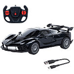 Wembley Ferrari USB Rechargeable 1:24 Remote Control Car - Black 1 Unit