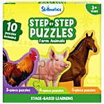Skillmatics Step By Step Puzzles For 3+ Years - Farm Animal Pack of 1