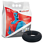 Goldmedal 1.0 Sq mm 1100V PVC Flame Retardant Electric Wire - 45 m, Black 1 pc