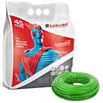 Goldmedal 1.0 Sq mm 1100V PVC Flame Retardant Electric Wire - 45 m, Green 1 pc