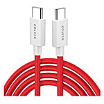 Bestor Type C To Type C Fast Charging Cable - 1 m, 480 Mbps, Red & White 1 Unit