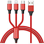 Bestor USB 2A 3-In-1 Type C Charging Cable - 1.2 m, Red 1 Unit