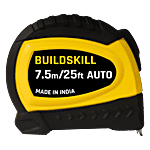 Buildskill 7.5 m Auto Lock Measuring Tape With Steel Blade & Non Slip TPR Grip 1 pc