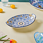 Nestasia Mandala Style Serving Platter - Blue & Yellow 1 pc