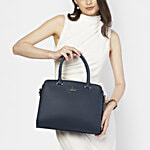 Lavie Women's Ushawu Navy Blue Satchel Handbag - Medium 1 pc