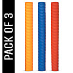 Vector X Rubber Spiral Cricket Bat Grip With Shock Absorption & Extra Cushioning 3 pcs