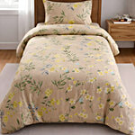 Aria Single Comforter 120 GSM - Yellow Floral, 142 x 223 1 pc
