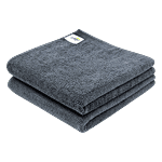 Softspun Microfibre Cleaning Cloths - 340 GSM, 40x40cm, Grey 2 pcs