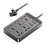 Ambrane SmartStrip 2 Pro Extension Board - Black 1 Unit