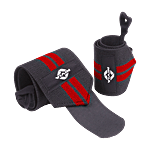 Nivia Weight Lifting Wrist Support With Thumb Loop Strap, Medium Size  - Red & Black 1 Pair
