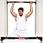 Slovic Door Pull Up Bar Anti-Skid Grip 72 To 110 Cm - Takes 200 Kg Load, Red & Black 1 pc