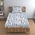 Dream Living Chunky Blocks Single Bedsheet With 1 Pillow Cover - 110 GSM 1 Set