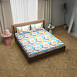 Dream Living Semicircles King Bedsheet With 2 Pillow Covers - 130 GSM 1 Set