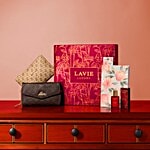 Lavie Sally Flap Wallet, Mono Utility Pouch, Diary, Bookmark & Love Perfume 1 Set
