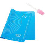 Cutting Edge Baking Mat With Basting Brush - Blue/Pink 2 pcs