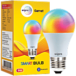 Wipro 9 W Bluetooth Smart LED Bulb E27 – 16 Million Colours, Tunable White, Dimmable, App Control 1 pc