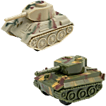 Joy Junction Mini Racer High Speed Pullback Diecast Battle Tank Toy 2 pcs
