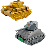 Joy Junction Mini Racer High Speed Pullback Diecast Battle Tank Toy 2 pcs