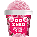 Go Zero Strawberry Sundae Guilt Free Ice Cream 100 ml Cup