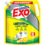 Exo Ginger & Lemon Anti-Bacterial Dishwash Liquid With Power Of Bio-Enzymes 2 L Pouch