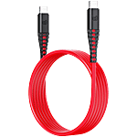 Dubstep Blaze Ultra 65W Type-C To Type-C Data Transmission Cable - 1 Metre, Red 1 Unit