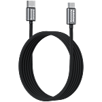 Dubstep Blaze Flash 50W USB-A To Type-C Fast Charging Cable - 1.5 Metre, Grey 1 Unit