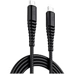 Dubstep Blaze Ultra 65W Type-C To Type-C Fast Charging Data Cable - 1 Metre, Black 1 Unit