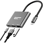 Dubstep Snaplink 3-in-1 Type C To HDMI USB Hub - Grey 1 Unit