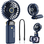 Dubstep Flo-F2 Mini Handheld Cooling Fan - Blue 1 Unit