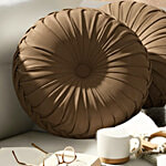 Hosta Homes Core Basics Round Shaped Decorative Cushion - 35 x 35 cm, Brown 1 pc