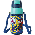 Cello Kidzbee Era Web Warriors Inner Steel Insulated Water Bottle - Navy Blue 400 ml