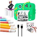 Wembley Dino Instant Print Digital Camera For Kids With Markers - Green 1 Unit