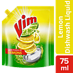 Vim Dishwash Liquid Gel Lemon 75 ml Pouch