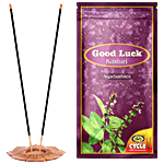 Cycle Good Luck Kasturi Agarbatti for Rituals, Yoga, Meditation with Kasturi Tulsi Fragrance 110 g