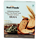 DIET FOODS Cardamom/Elaichi) Sugar Free Bread Toast - Whole Wheat Bran, High Fibre, Sugar Free 200 g 