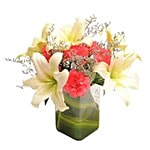 FERNS N PETALS Flower Bouquet - Contemprory Elegance 400 g
