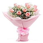 FERNS N PETALS Flower Bouquet - Passionate Pink 400 g