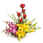 FERNS N PETALS Flower Bouquet - Sweet Splendor 400 g