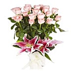FERNS N PETALS Flower Bouquet - The Pure Passion 400 g