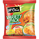 McCain Variety Pack - Chilli Garlic Potato, Smiles & Masala Fries 550 g Pouch