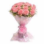 Blooms & Bouquets Flower Bouquet - 12 Pink Carnations 1 pc