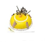 Cake Square Fresh Cakes - Pineapple 1 kg