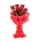 blooms & bouquets, whitefield Flower Bouquet - 8 Delightful Red Roses 1 pc