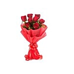 Blooms & Bouquets Flower Bouquet - Delightful Red Roses 8 1 pc