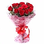Blooms & Bouquets, BB Flower Bouquet - 12 Charming Red Roses 1 pc