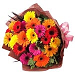 Blooms & Bouquets, BB Flower Bouquet - 24 Mixed Gerberas 1 pc